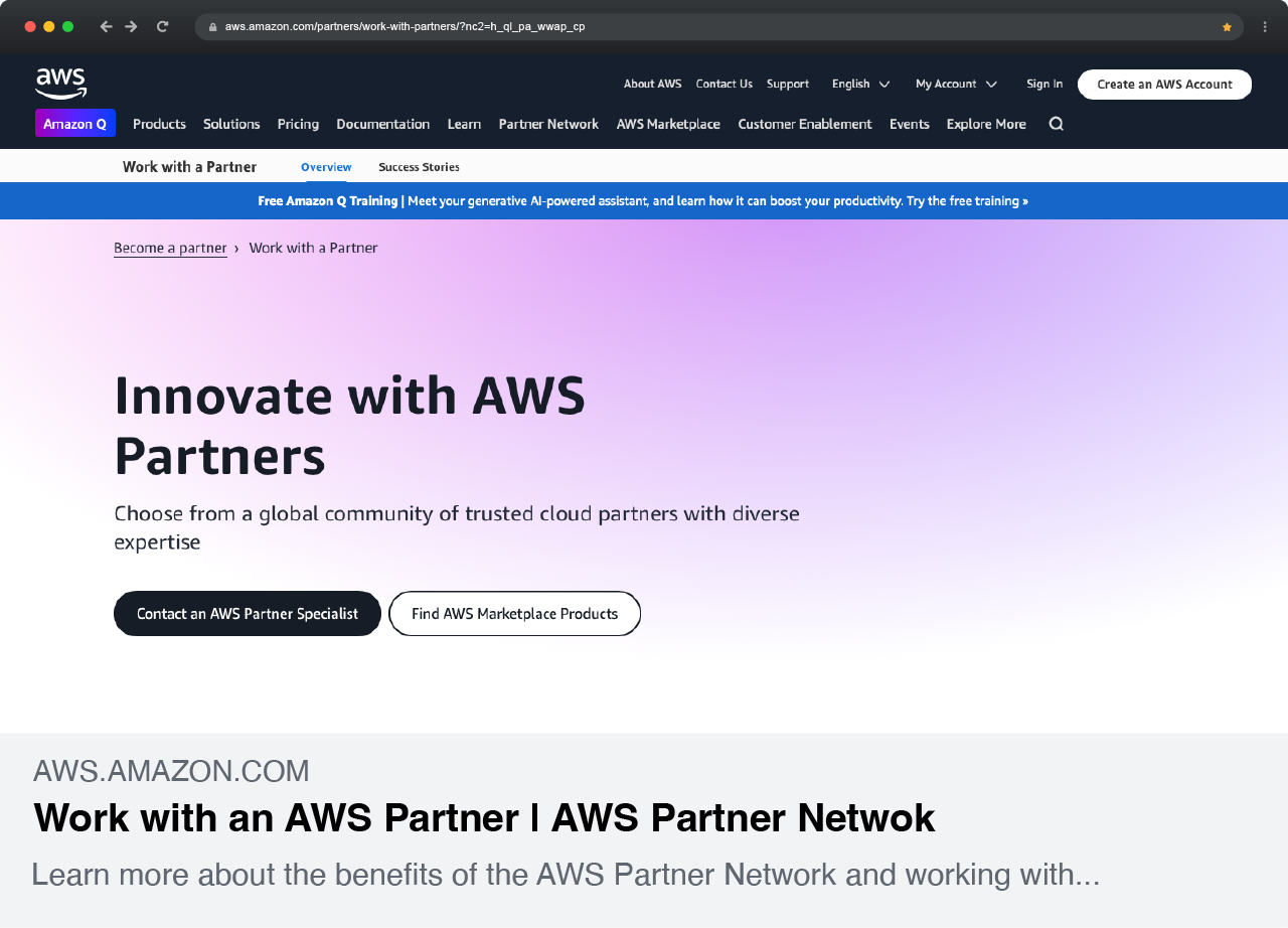 Amazon Web Services partner after Open Graph Image